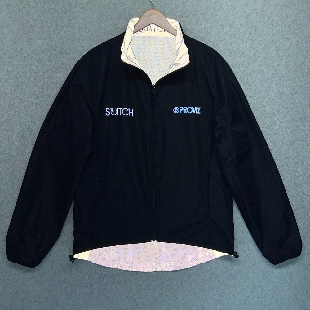 Proviz Switch Mens Cycling‎ Over Jacket Black Reflective Reversible Waterproof M